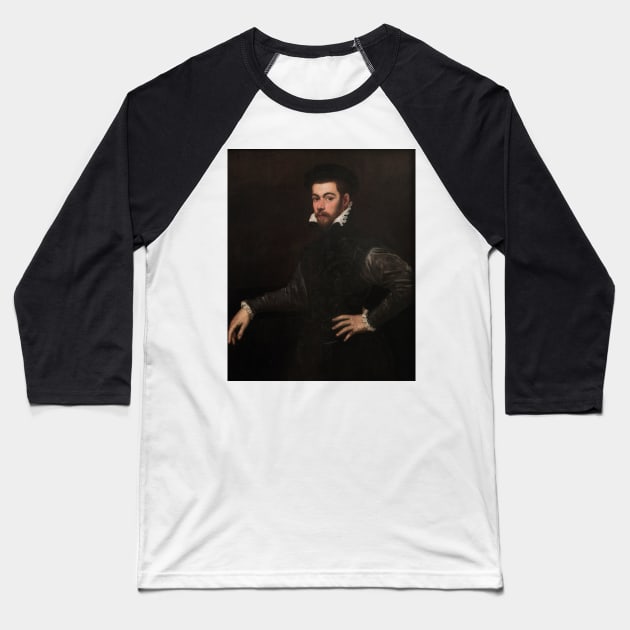 Portrait of a Gentleman by Tintoretto Baseball T-Shirt by Classic Art Stall